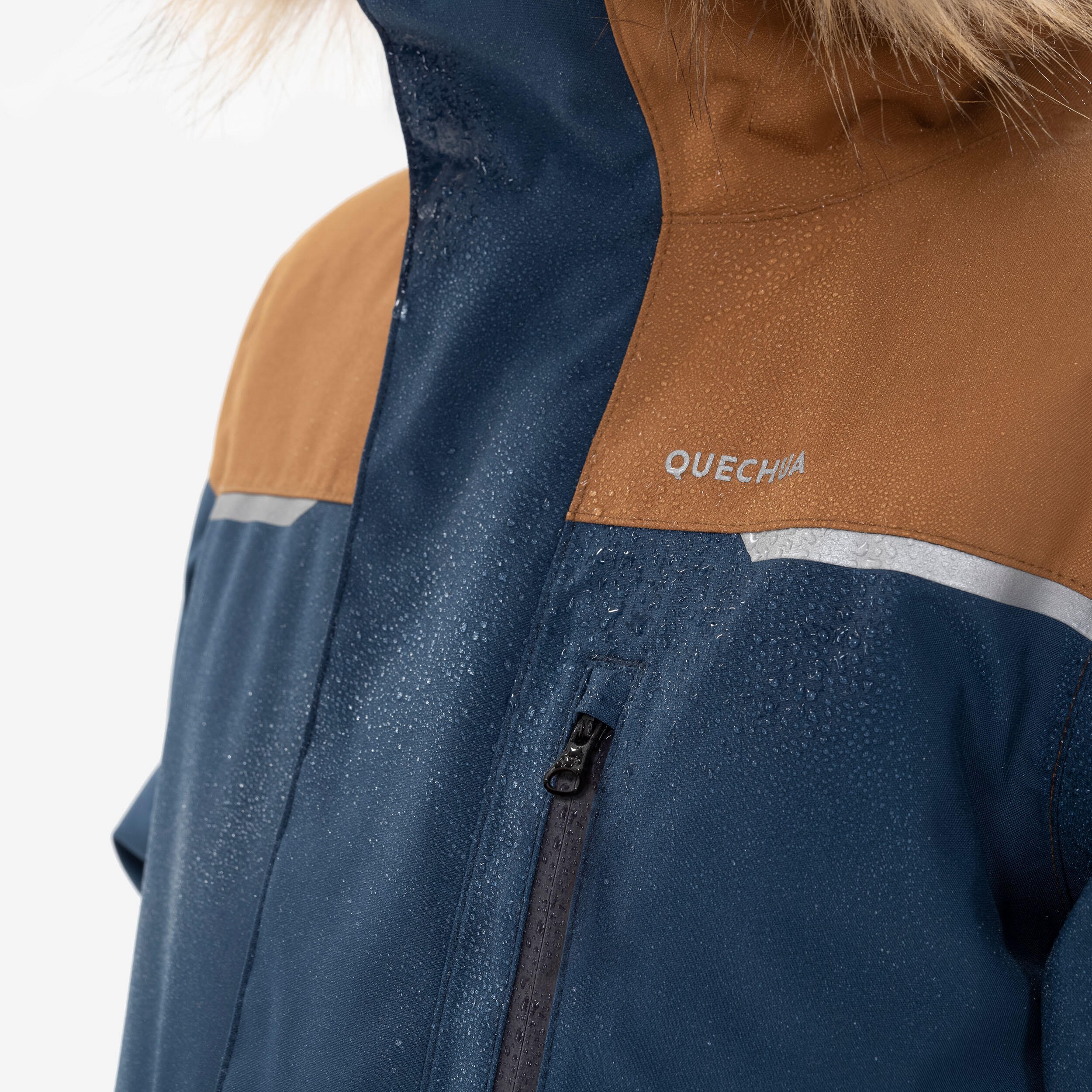 KIDS WARM AND WATERPROOF HIKING PARKA SH900 23 C 7 15 YEARS