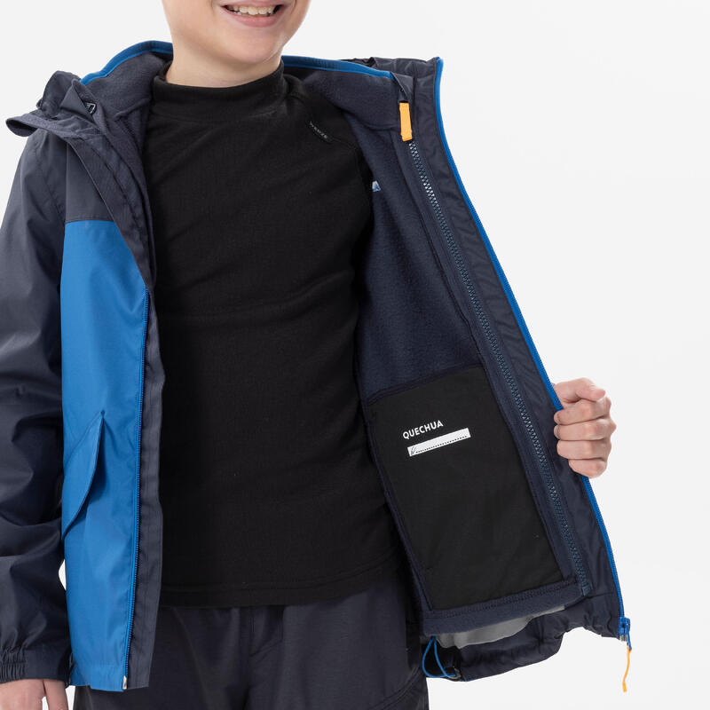 KIDS’ WARM AND WATERPROOF 3-in-1 HIKING JACKET - SH100 -0.5°C - 7-15 YEARS