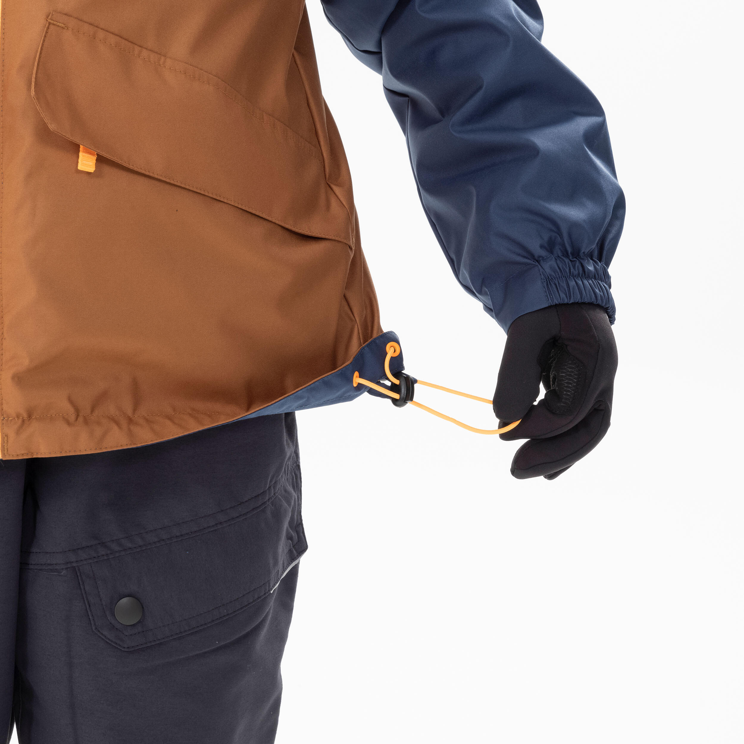 Chaqueta 3 en 1 de senderismo niños 7-15 años, NH100 café y azul  7/13