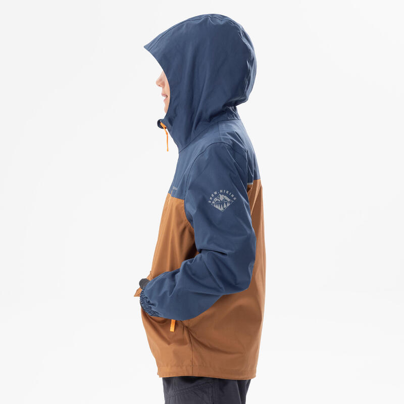 CHAQUETA 3en1 CÁLIDA IMPERMEABLE DE SENDERISMO - SH100 -0,5 °C - NIÑOS 7-15 AÑOS