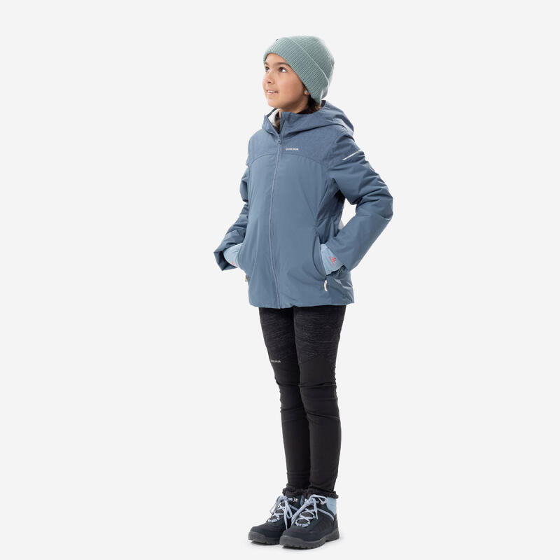 VESTE HIVER CHAUDE ET IMPERMÉABLE DE RANDONNÉE - SH100 -3°C - ENFANT 7 - 15 ANS