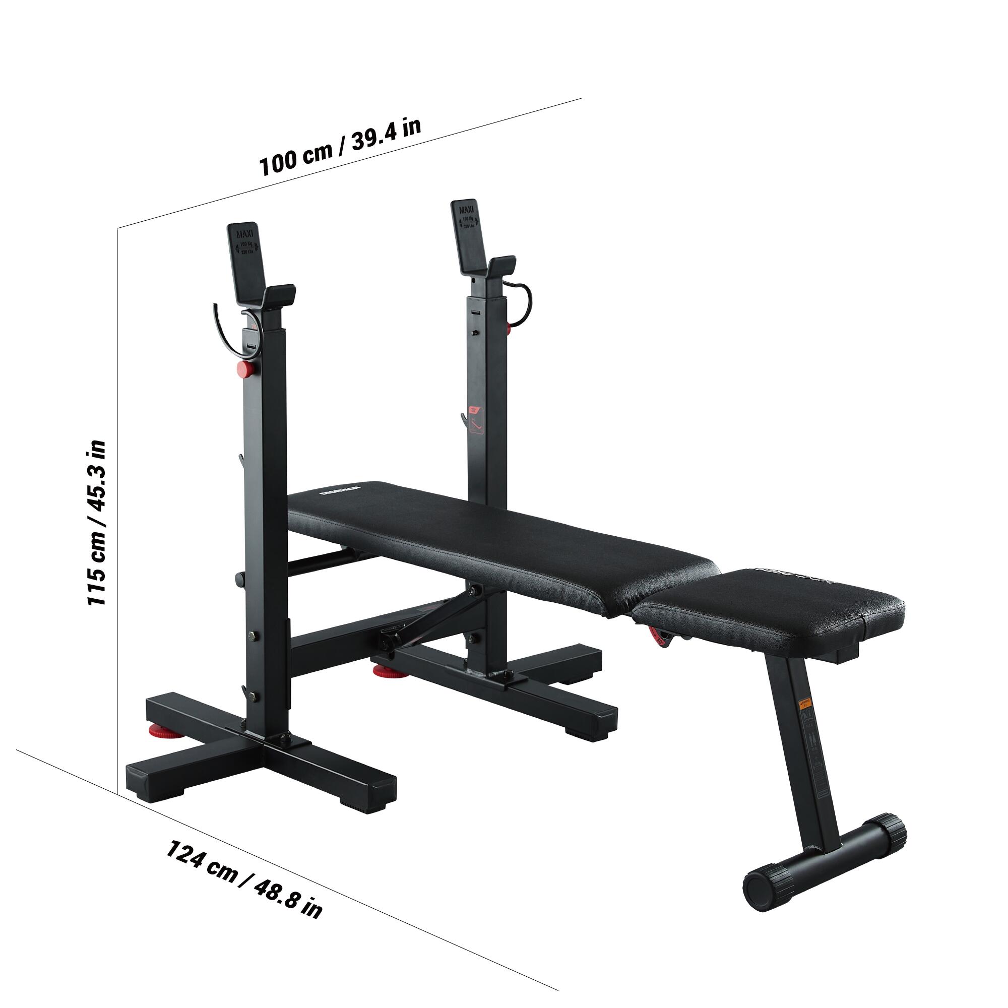 BANC MUSCULATION PLIABLE incliné décliné abdominaux - Decathlon Cote  d'Ivoire