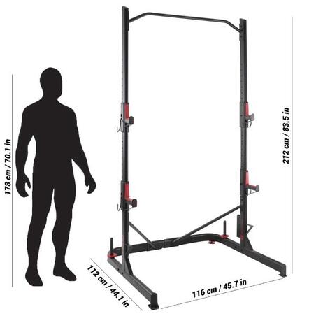 Rack de musculation squat traction