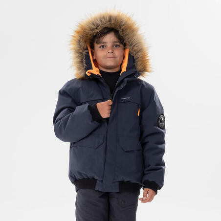 Куртка дитяча SH100 X-WARM для туризму водонепроникна на 7-15 років -6.5°C хакі