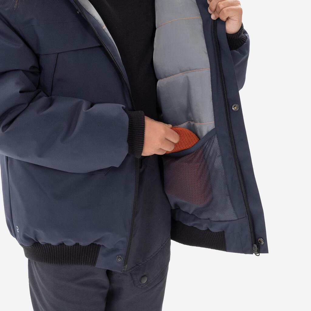 Blouson chaud et imperméable enfant 7-15 ans, NH500 bleu