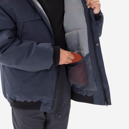 Куртка дитяча SH100 X-WARM для туризму водонепроникна на 7-15 років -6.5°C хакі