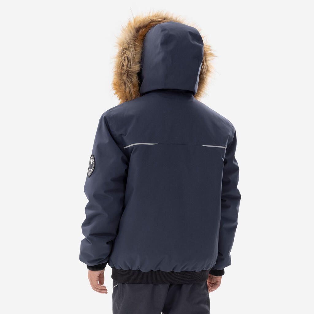 CHAQUETA CÁLIDA E IMPERMEABLE DE NIÑOS PARA SENDERISMO 7-15 AÑOS SH100 -6,5 °C