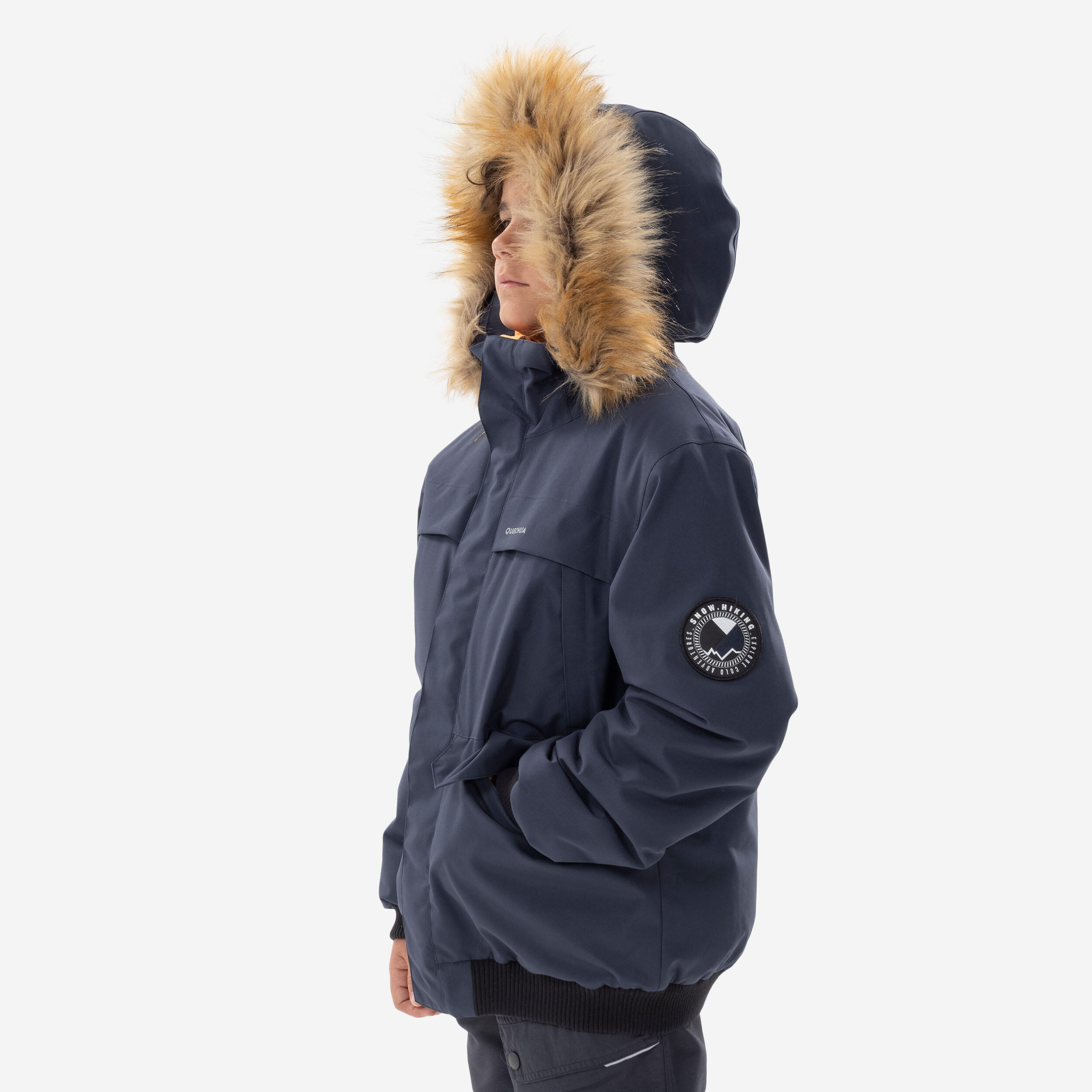 BLOUSON CHAUD ET IMPERM ABLE DE RANDONN E SH100 6 5 C ENFANT