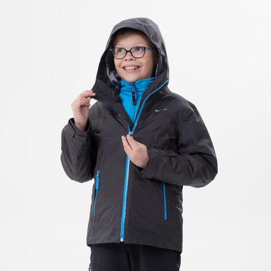 Chaqueta de montaña y nieve 3 en 1 impermeable Niños 7-15 años Quechua SH500