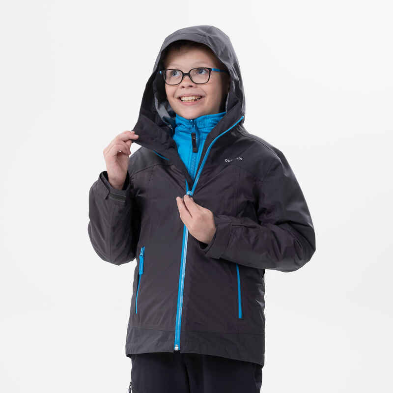 3-in-1 Jacke Kinder Gr.122–170 warm bis -8 °C wasserdicht Wandern - SH500 MTN
