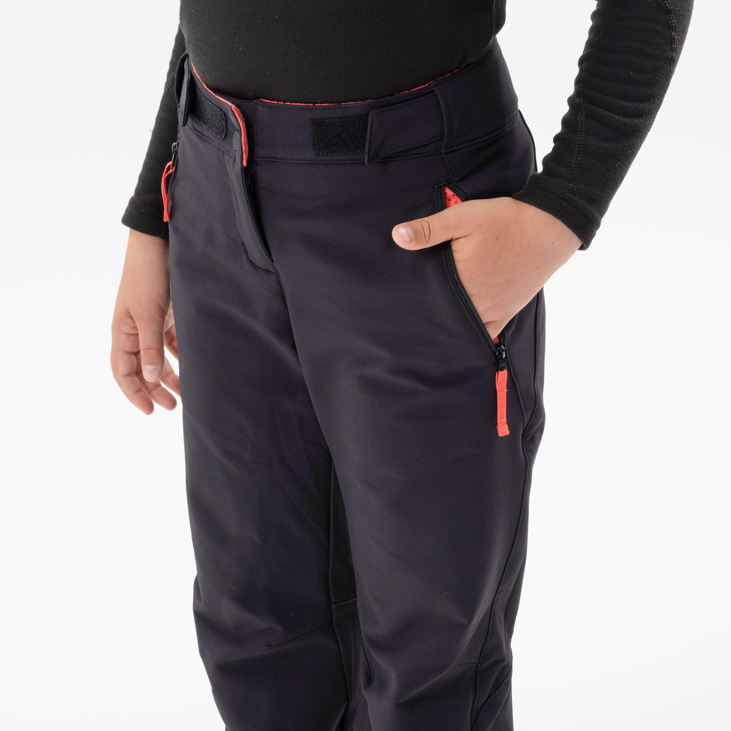 Caldi pantaloni da trekking in softshell - SH500 Mountain - bambini 7-15 anni