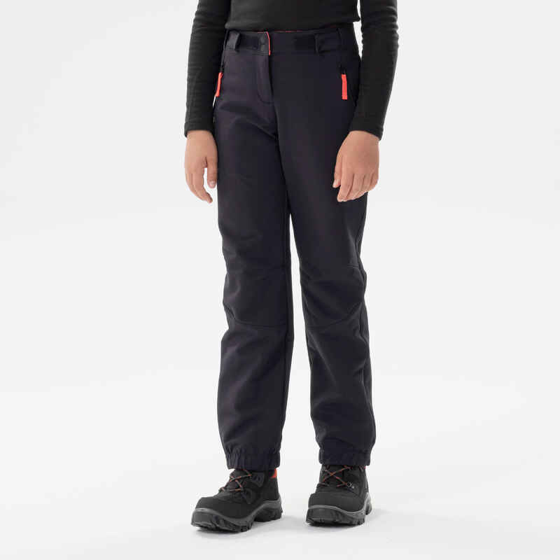 Kids’ Warm Hiking Softshell Trousers - SH500 Mountain - Ages 7-15