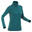 Women's Ski Base Layer Top - BL 900 Wool Neck - Turquoise Green