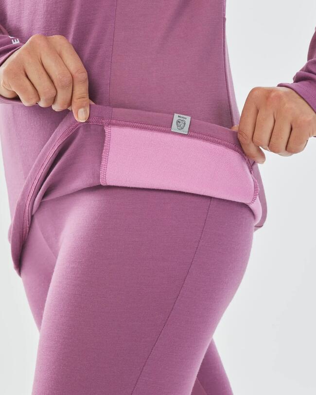 Capa base de esquí para mujer - BL 900 Lana cuello alto - Rosa