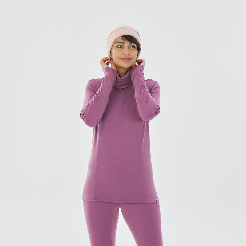 Sous vêtement de ski femme - BL 900 Wool neck haut - violet