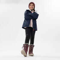 GIRLS' WARM WATERPROOF HIKING SNOW BOOTS - SH500 ZIP - SIZE 11.5 - 5.5