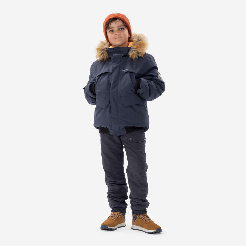 Giubbotto trekking bambino SH100 marrone | -6,5°C