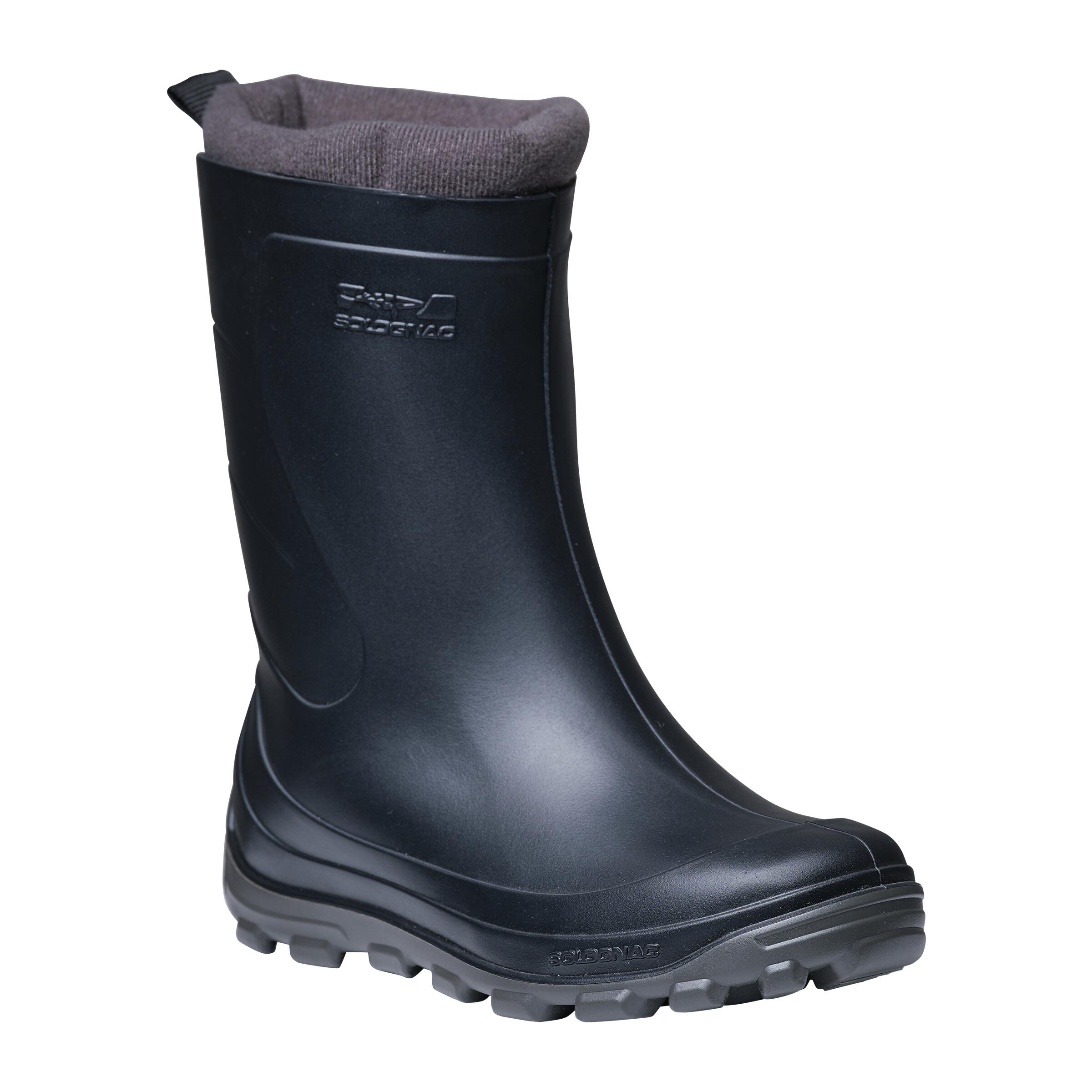 Botas de Agua Niños Katiuskas Solognac 100 Negra Cálidas Forro Polar 6/6