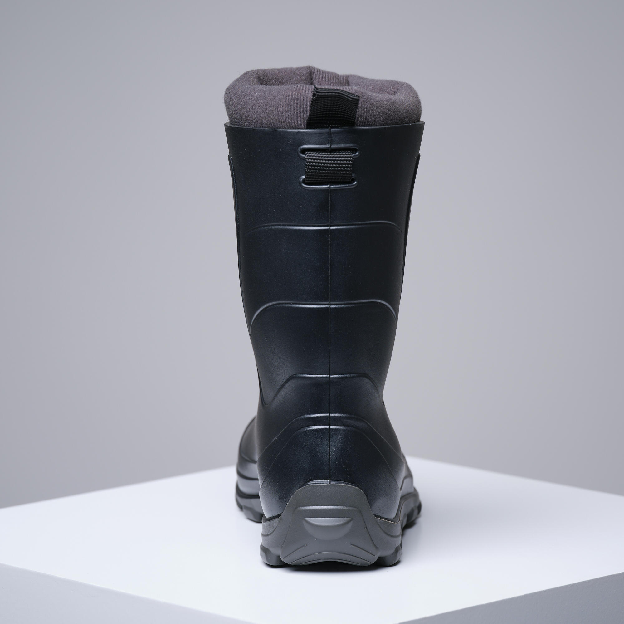Botas de Agua Niños Katiuskas Solognac 100 Negra Cálidas Forro Polar 2/6