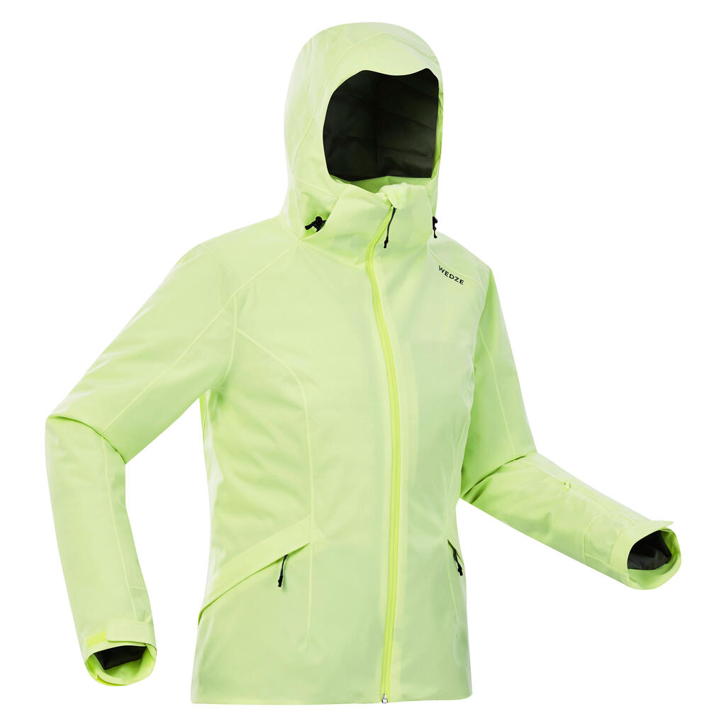 WOMEN’S WARM SKI JACKET - 500 - YELLOW