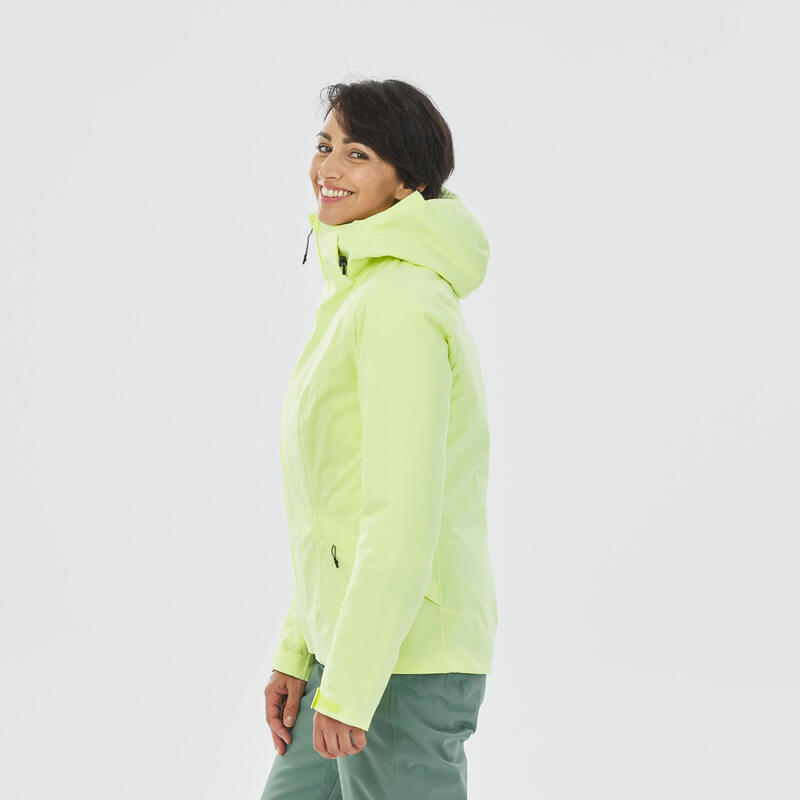 VESTE CHAUDE DE SKI FEMME - 500 - JAUNE