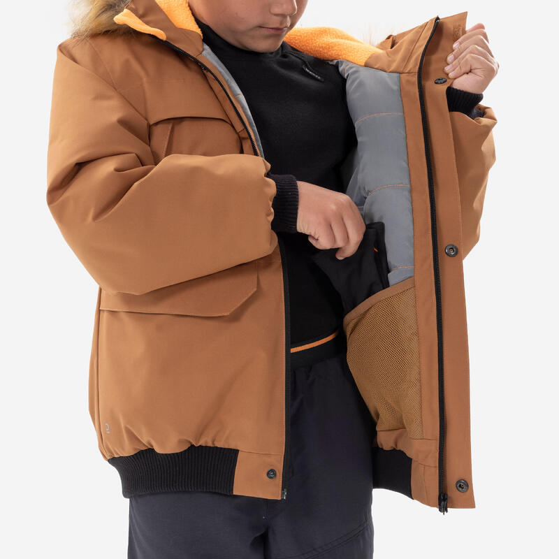 BLOUSON CHAUD ET IMPERMÉABLE DE RANDONNÉE - SH100 -6,5°C - ENFANT 7 - 15 ANS