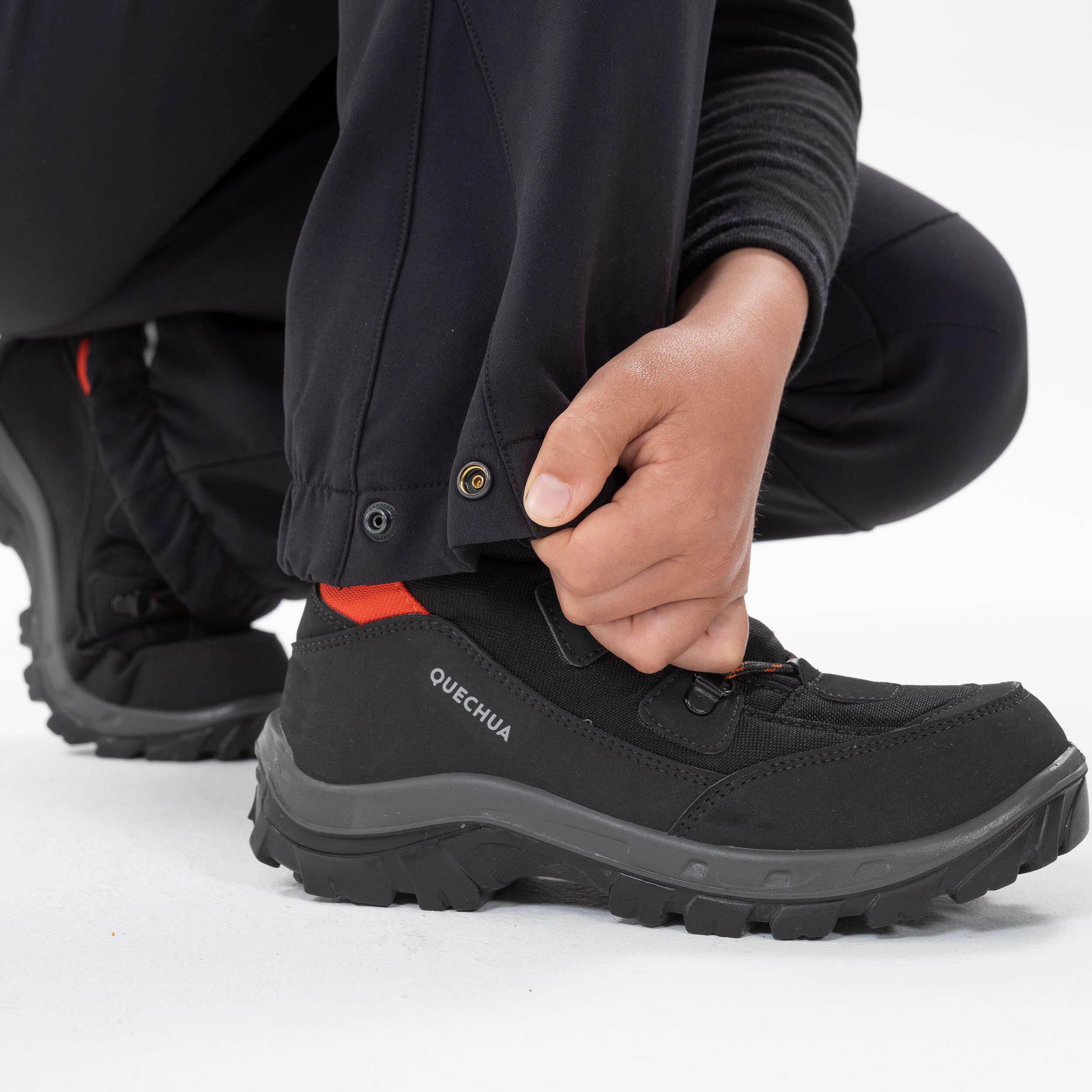 Kids’ Warm Softshell Hiking Pants - SH 500 - QUECHUA