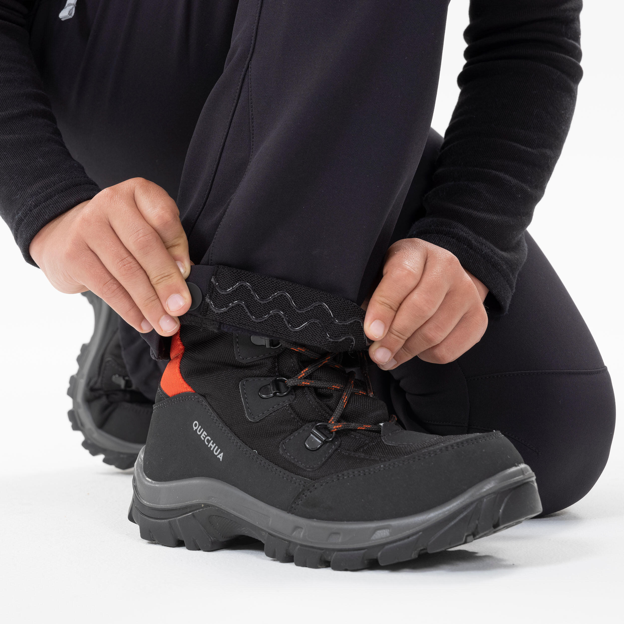 Kids’ Warm Softshell Hiking Pants, MH 500 Age 7–15 - QUECHUA