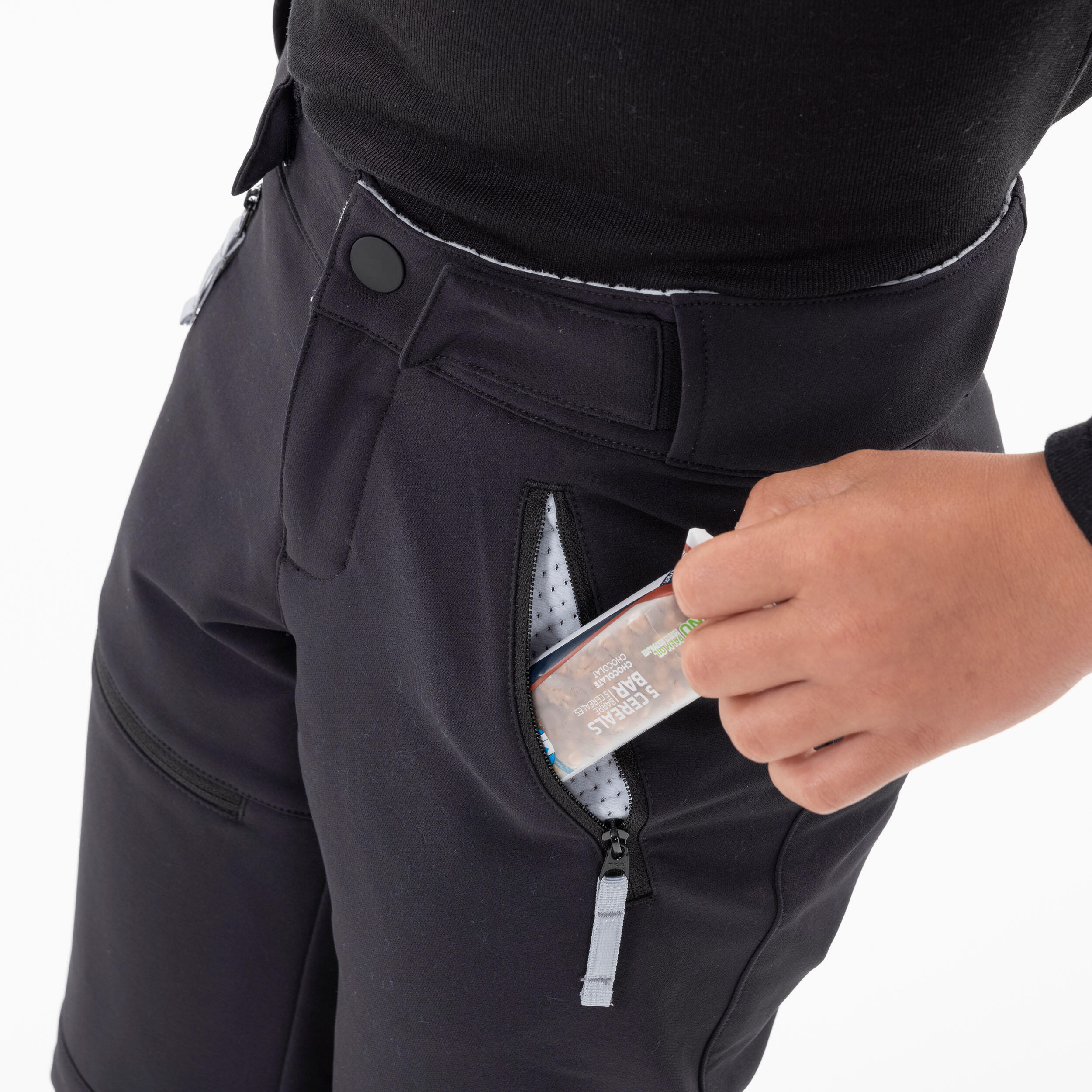 Kids’ Warm Softshell Hiking Pants - SH 500 - QUECHUA