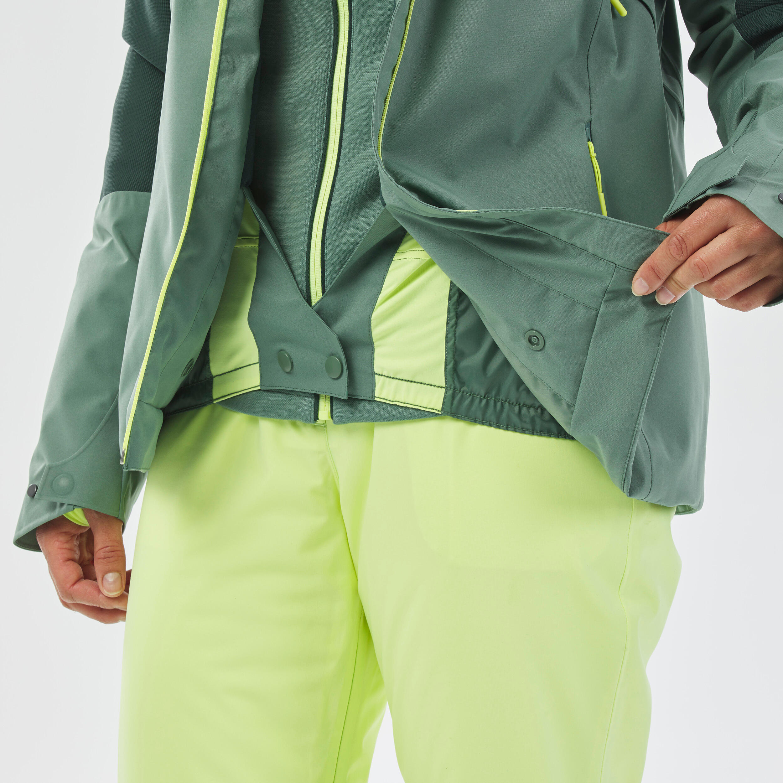 Women's Downhill Ski Pants - 580 Green - Laurel green - Wedze - Decathlon