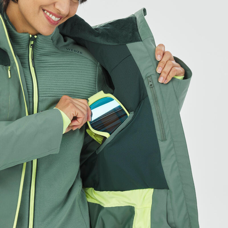 Dámská lyžařská bunda 500 zelená