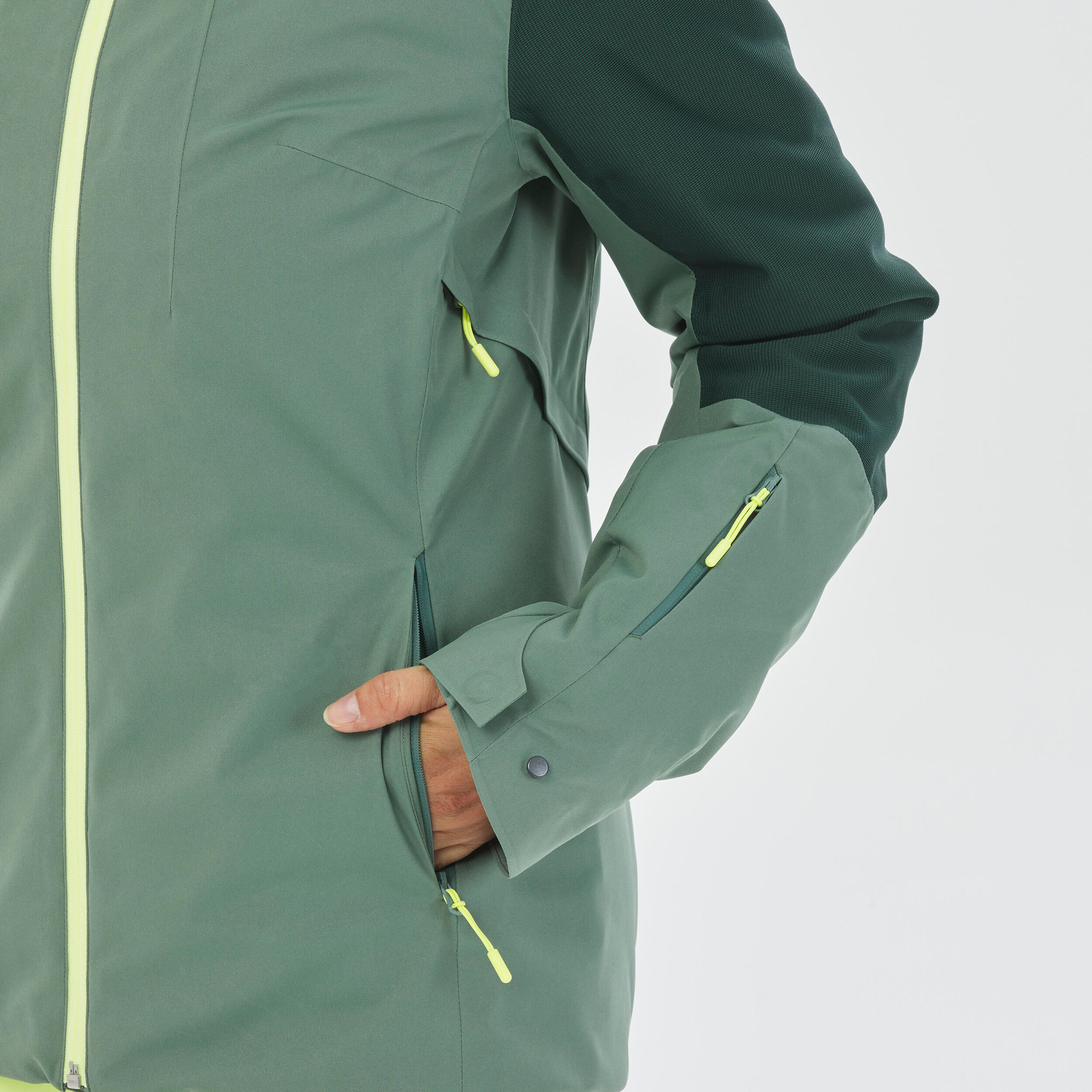 Women's Warm Ski Jacket - Ski 500 Green - WEDZE