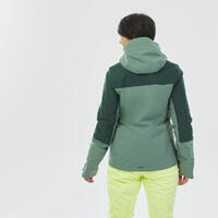 Zelena ženska jakna za skijanje 500 SPORT