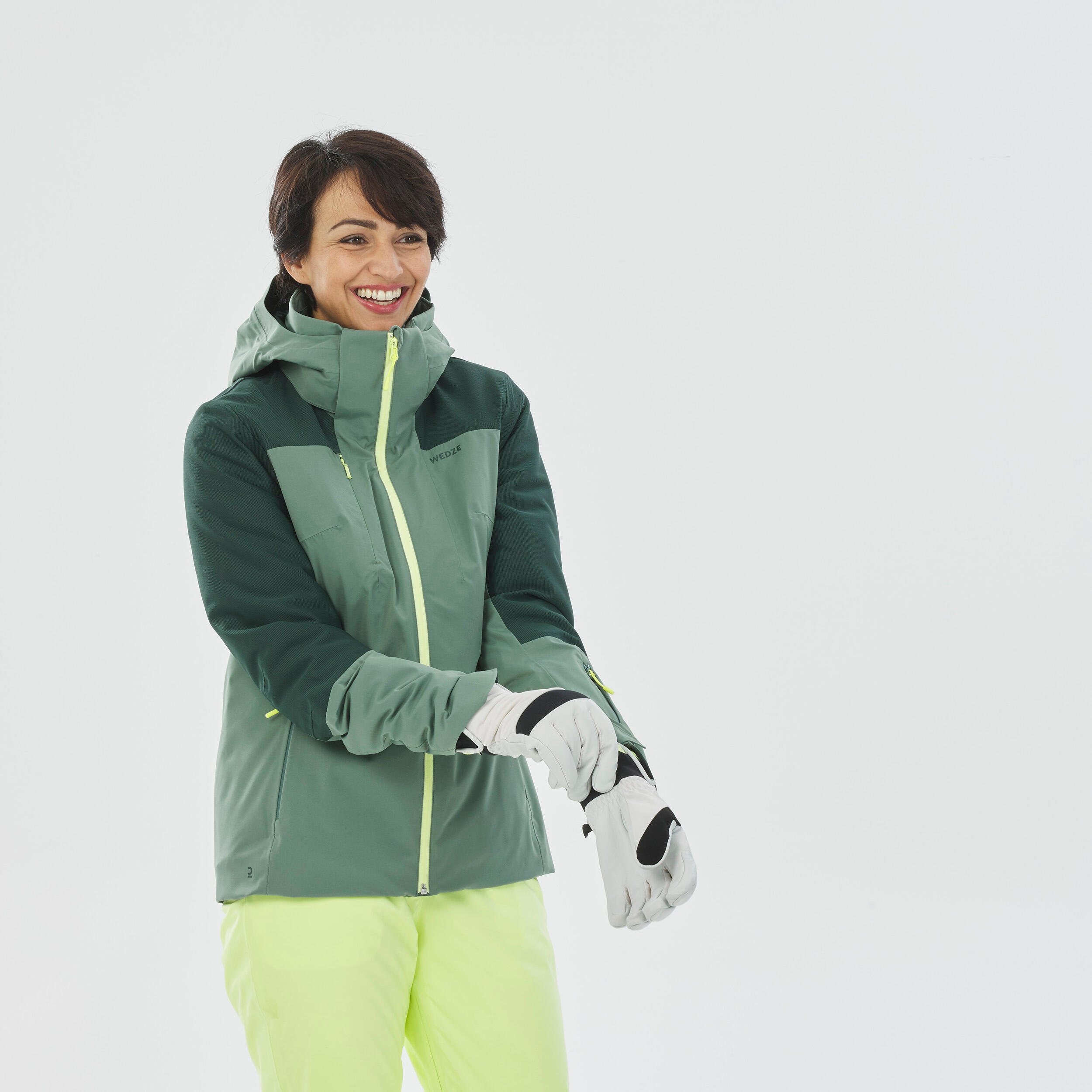 Manteau de ski chaud femme - ski 500 vert - WEDZE