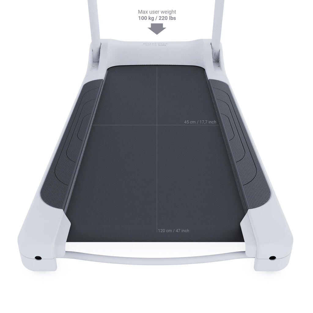 Treadmill Initial Run Compact and Connected, 12 km/h, 45 x 120 cm, No Assembly