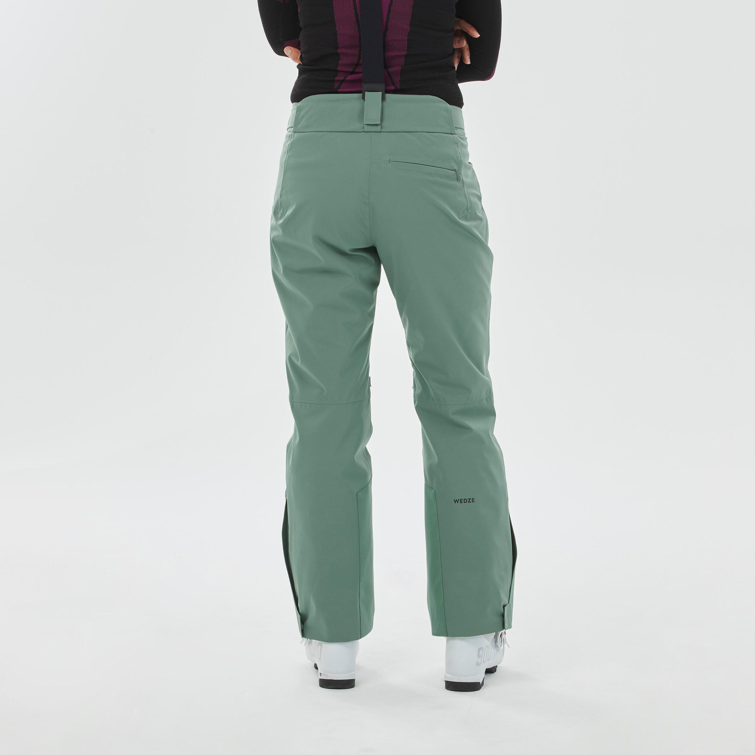 Women's Downhill Ski Pants - 580 Green - Laurel green - Wedze