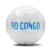 Ballon de football cousu machine F100 taille 5 blanc - Decathlon