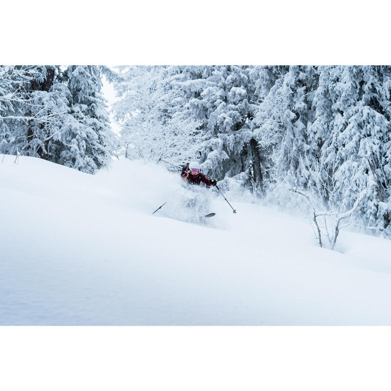 Veste de ski polyvalente et chaude femme, FR 100 bordeaux