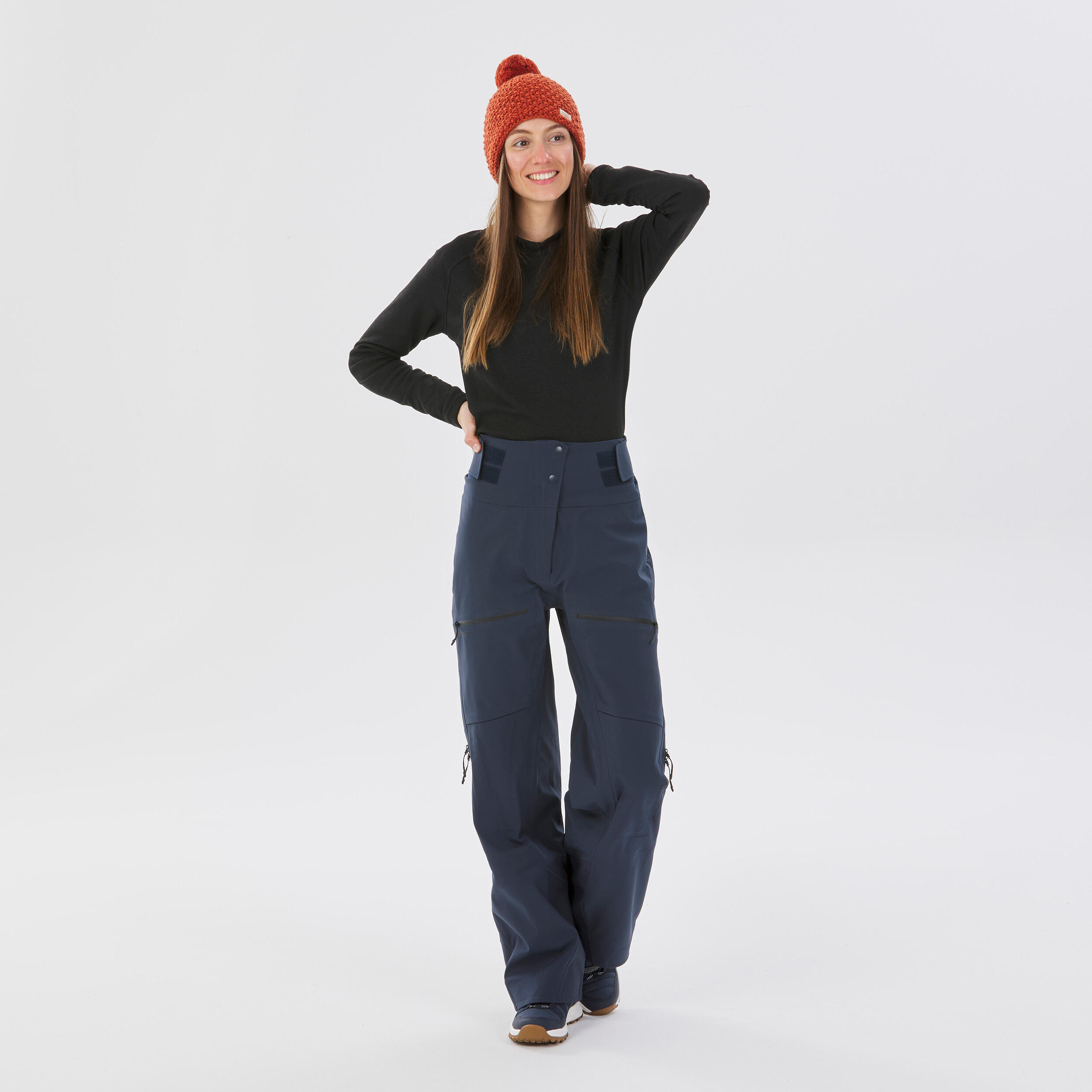 Women’s Ski Trousers FR500 - Navy Blue 7/14