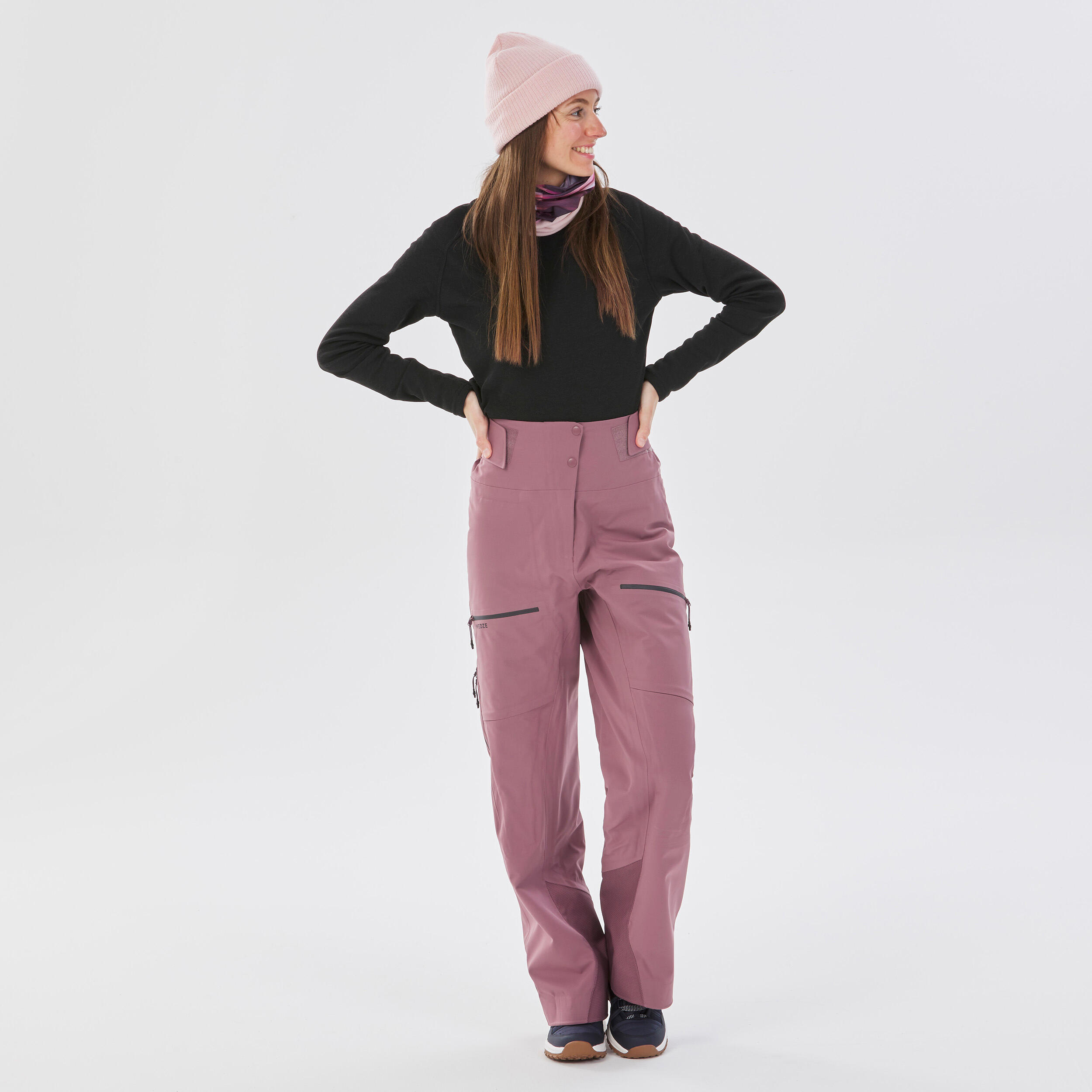 Ski Padded Pants - FR 500 Pink - Decathlon