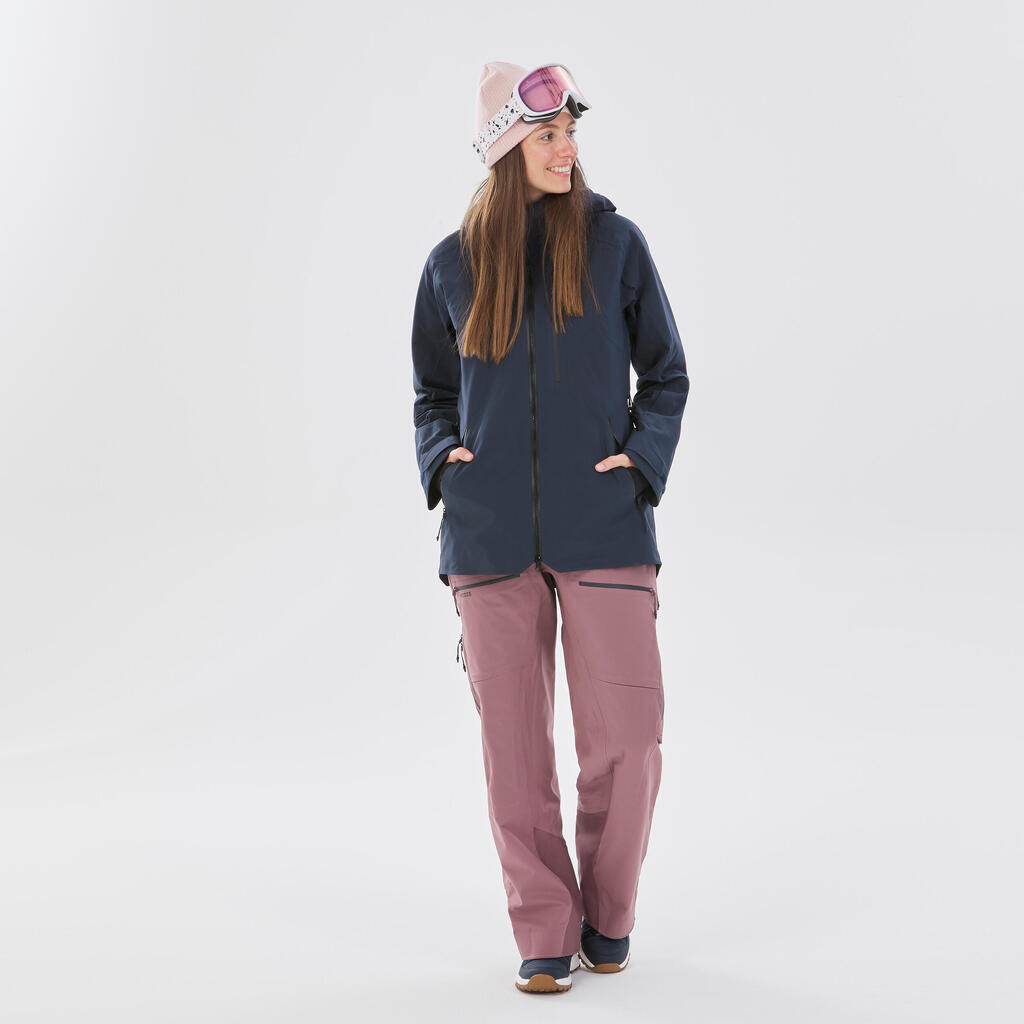 WOMEN’S SKI JACKET FR 500 - PALE PINK