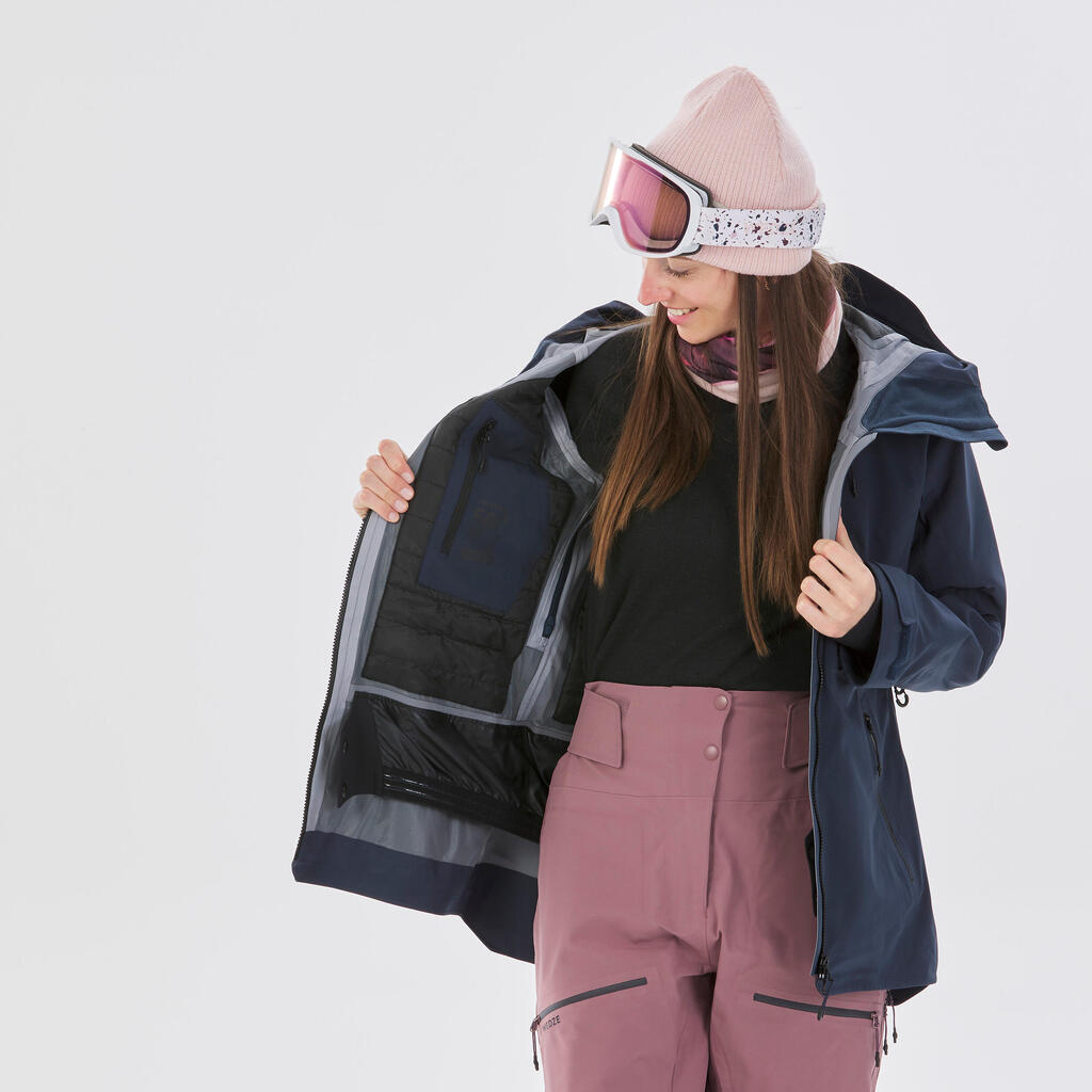 Skijacke Damen - FR 500 blassrosa 