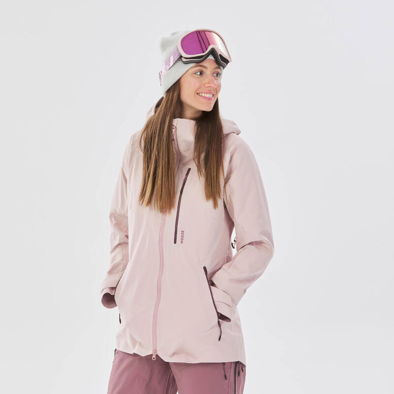 Ski-jas voor dames FR500 roze