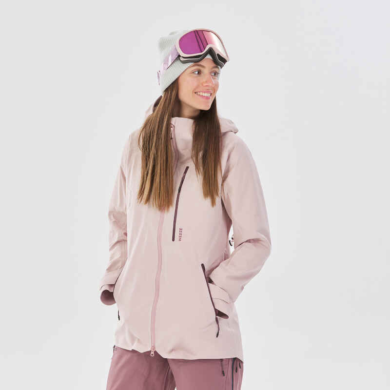 WOMEN’S SKI JACKET FR 500 - PINK