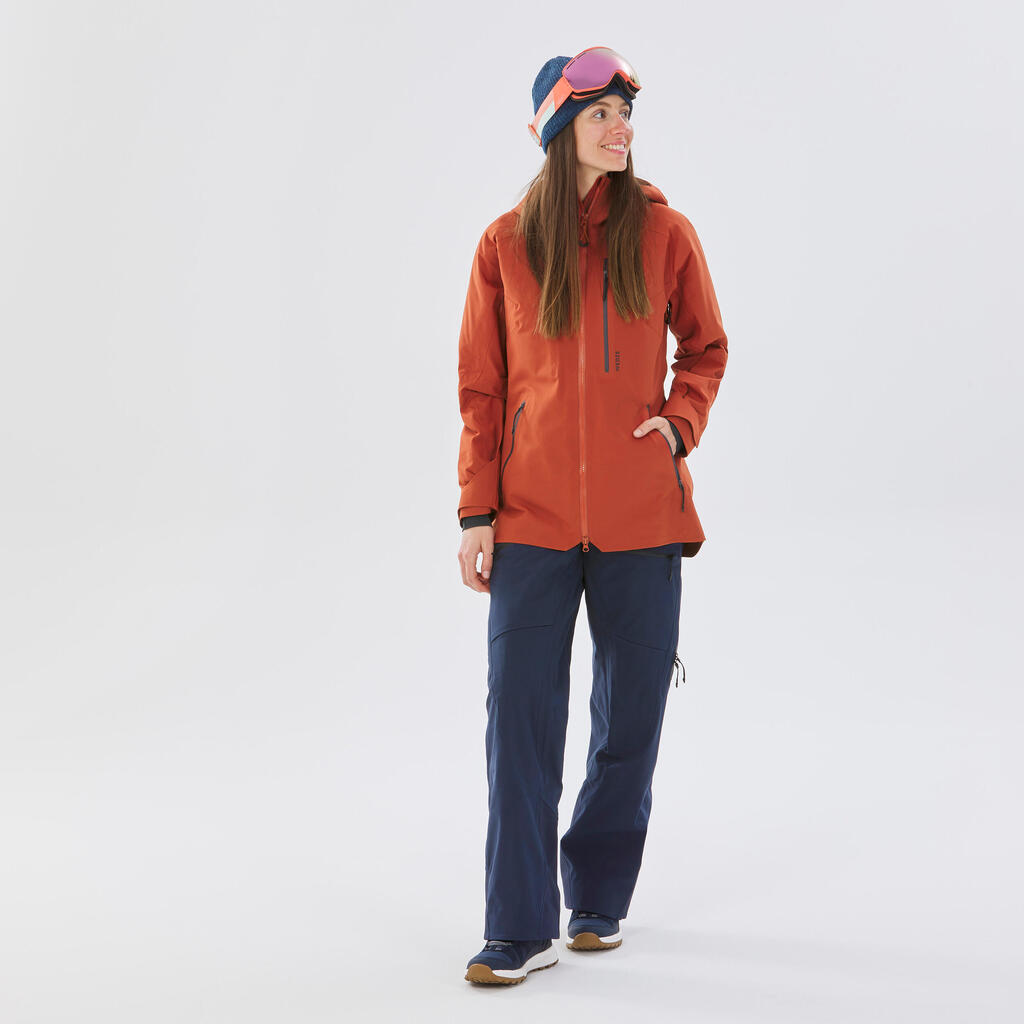 WOMEN’S SKI JACKET FR 500 - PALE PINK