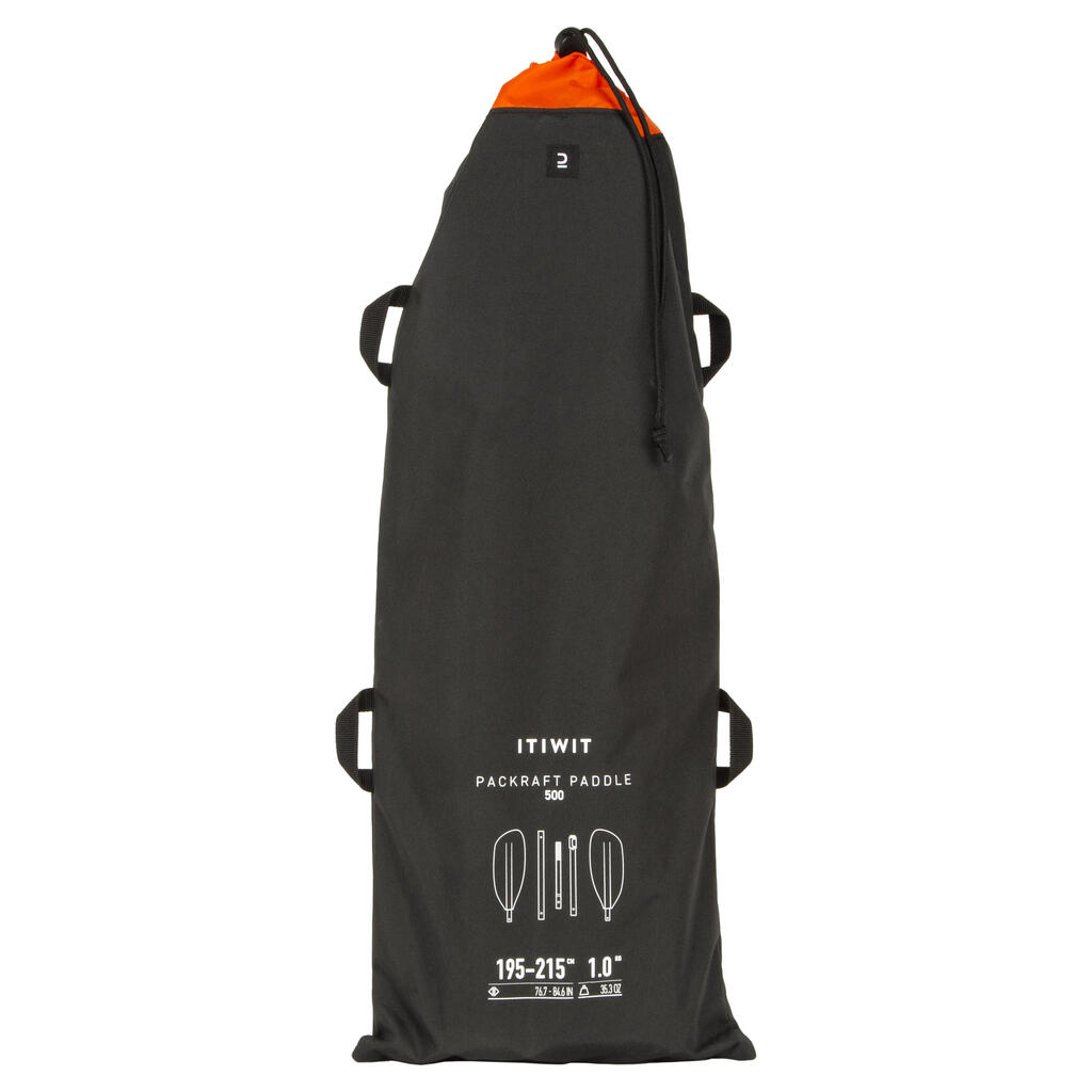 VESLO ZA KAJAK/PACKRAFT PODESIVO - 5-DELNO SKLOPIVO KARBONSKO 195-215 cm