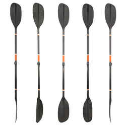 Kayak/packraft paddle - carbon-plastic adjustable-separable - 5 sections 195-215