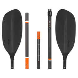 Kayak/packraft paddle - carbon-plastic adjustable-separable - 5 sections 195-215