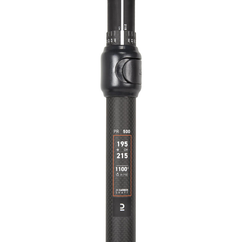 Pádlo na kajak/packraft karbon a plast pětidílné nastavitelné 195–215 cm