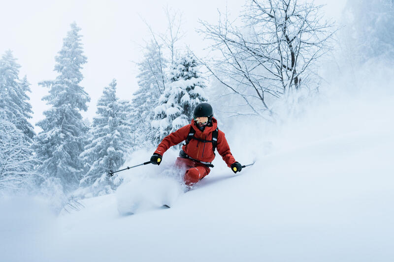 CALÇAS DE SKI HOMEM FR500 TERRA COTA